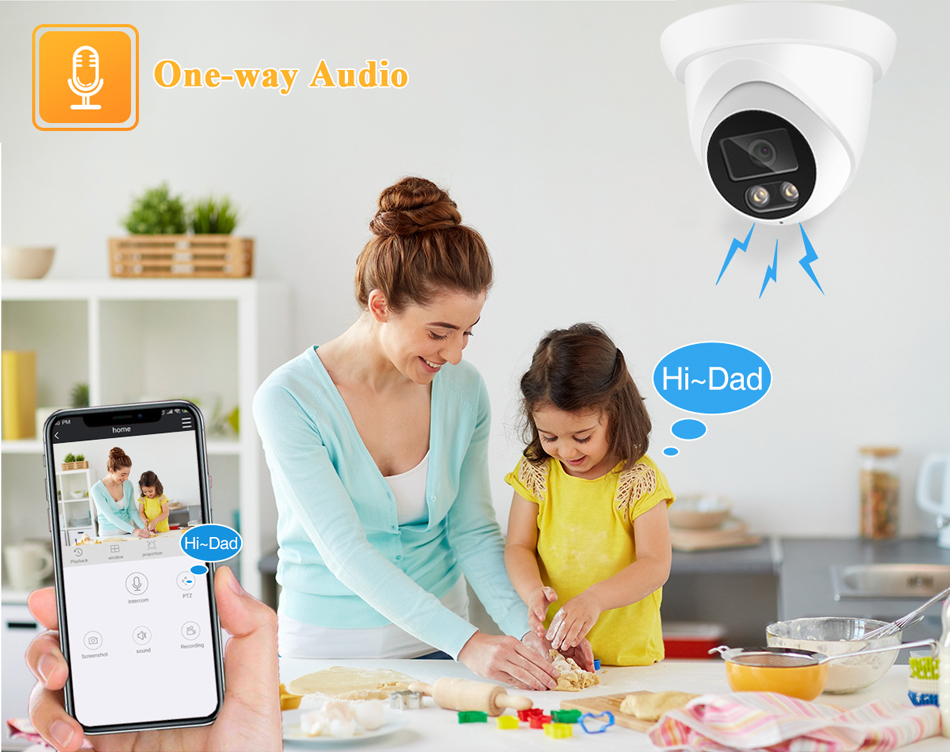 Dome Camera's 4K 8MP IP -camera Audio Outdoor Poe H.265 Wide Angle 2.8mm AI Color Night Vision Home CCTV Video Surveillance Security 221025