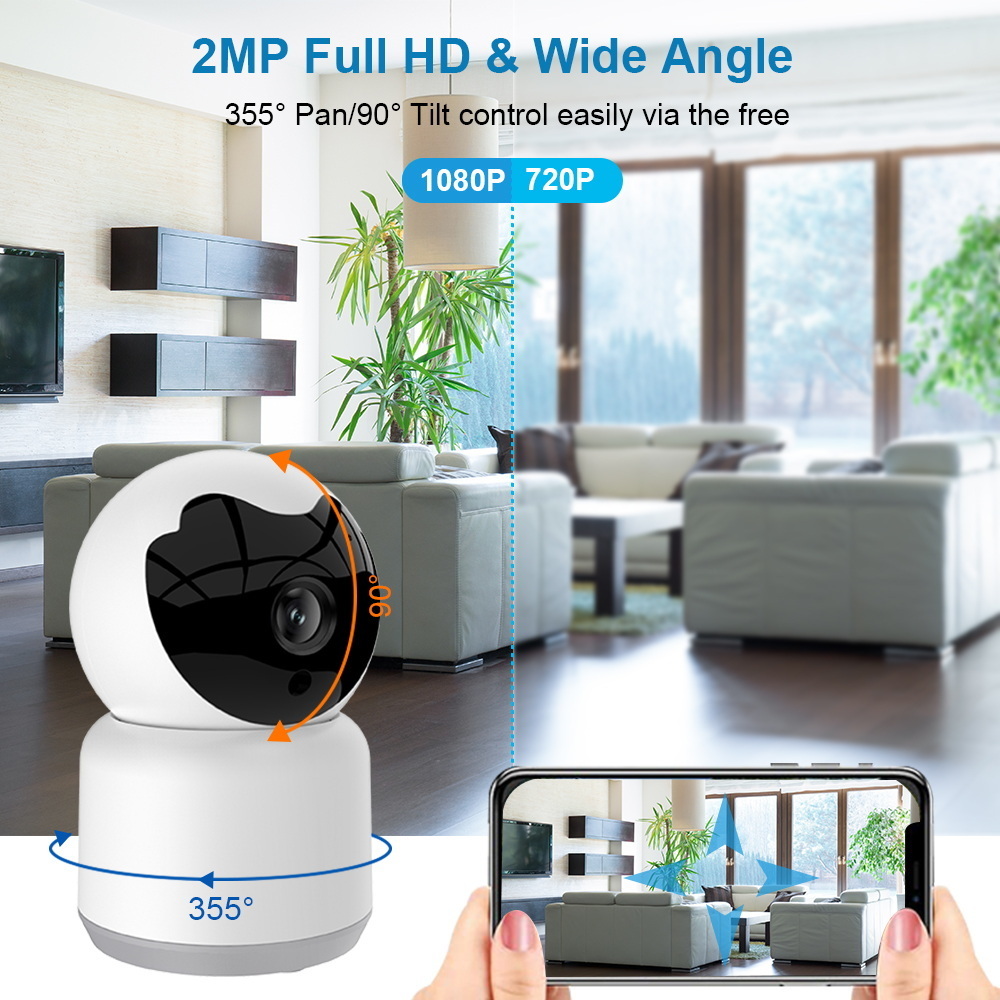 Dome Cameras IP Camera 1080P 2MP Surveillance Cameras with Wifi IR Night Vision Auto Track Two Way Audio Wireless Home Security Camera Tuya 221025