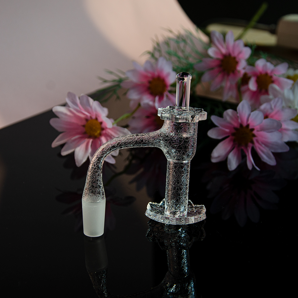 unieke terp slurper quartz banger sets rookaccessoires nieuw geëtst volledig gelast graveren afgeschuinde rand Lotus blender nagel voor dab rigs bong