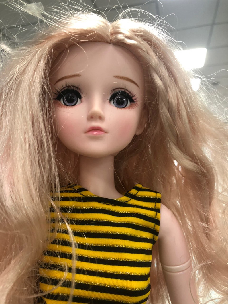 人形 Adollya 60 センチメートル BJD 人形ヌードボディプラスチック女性人形ヘッド裸 22 女の子のための DIY ドレスアップロングヘア女の子のおもちゃ 221025