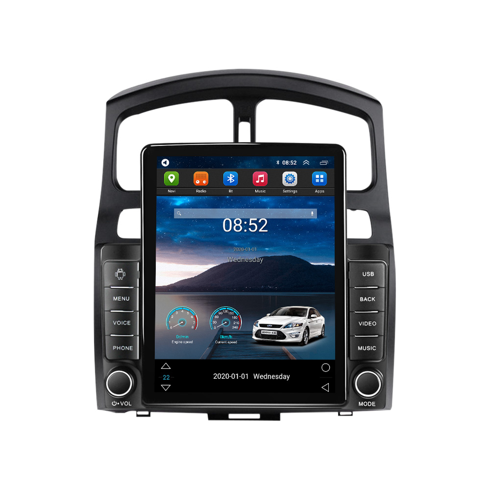 2din Android 11 und unit car dvd video stereo لعام 2005 2006-2015 Hyundai Classic Santa Fe Car GPS Multimedia Player