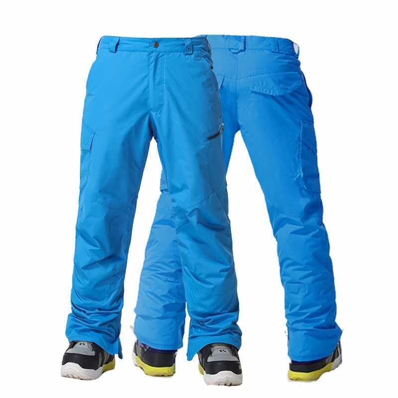 Pantalones de babero de esquí Gsou para hombres Snowboard de invierno Respirador impermeable El camuflaje espesas pantalones calientes a prueba de viento L221025