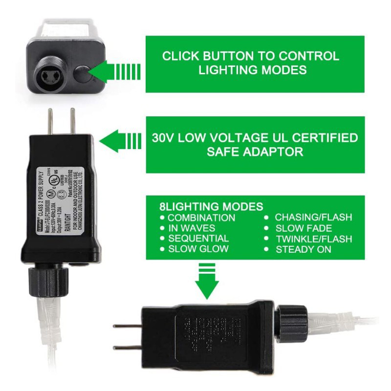 LEDストリングライトクリスマスライトスターカーテンライト低電圧31V 50m 100m