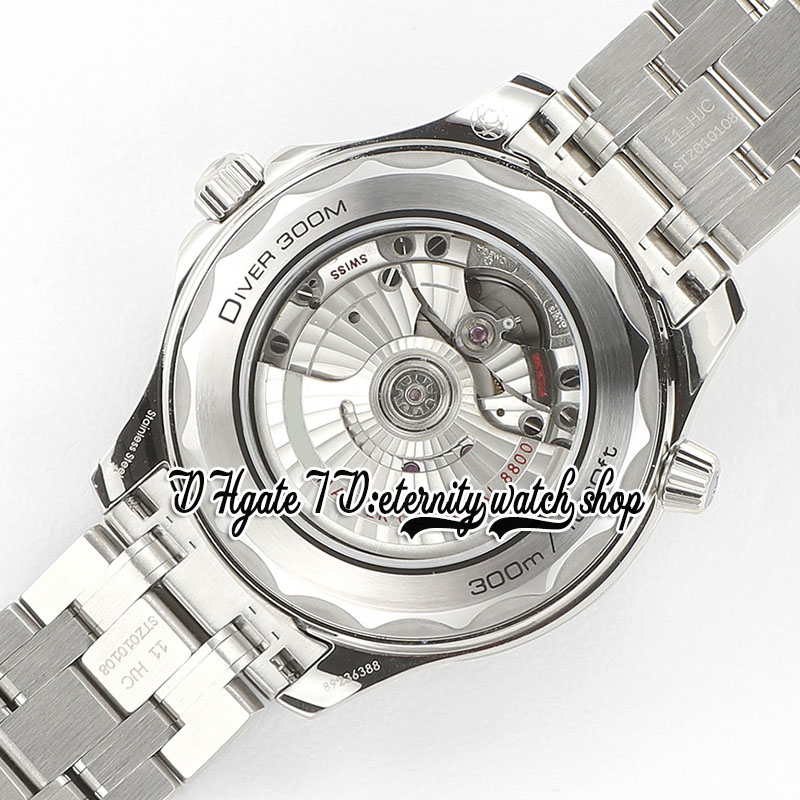 V3 DIVER 300M MENNSVARS SV210.30.42.20.04.001 VSF8800 Automatisk mekanisk keramik Bezel White Texture Dial Rostfritt stålarmband Superversion Eternity Watches