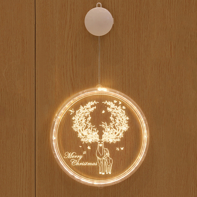 Nuove luci LED natalizie Decorazione domestica Lanterne Finestra Cortile Layout Ornamento natalizio Luce modellante