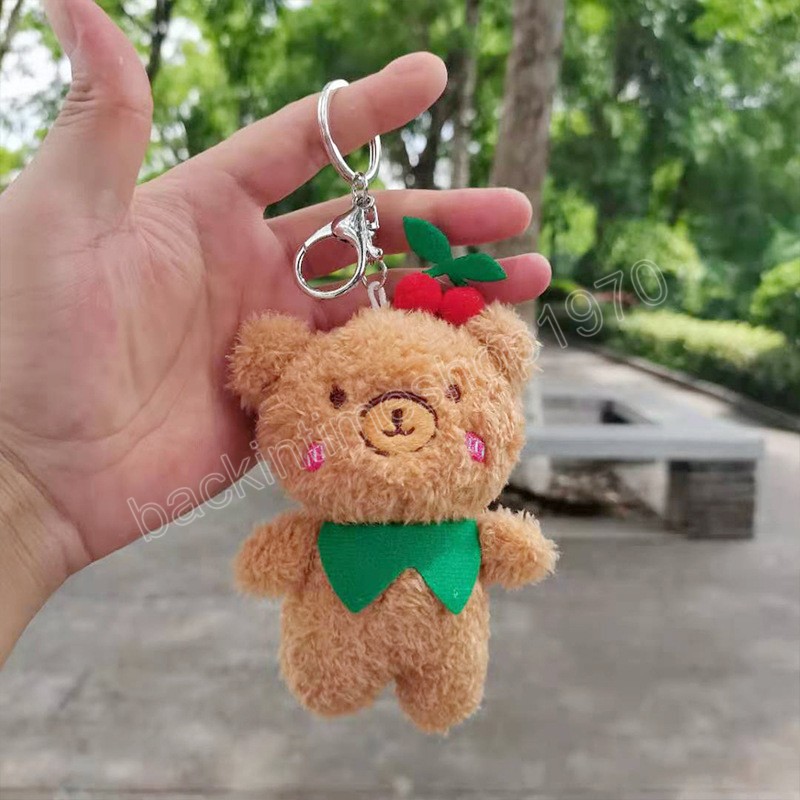 Kawaii Animal lapin en peluche porte-clés enfants coréen dessin animé ours sac pendentif porte-clés accessoires de mode