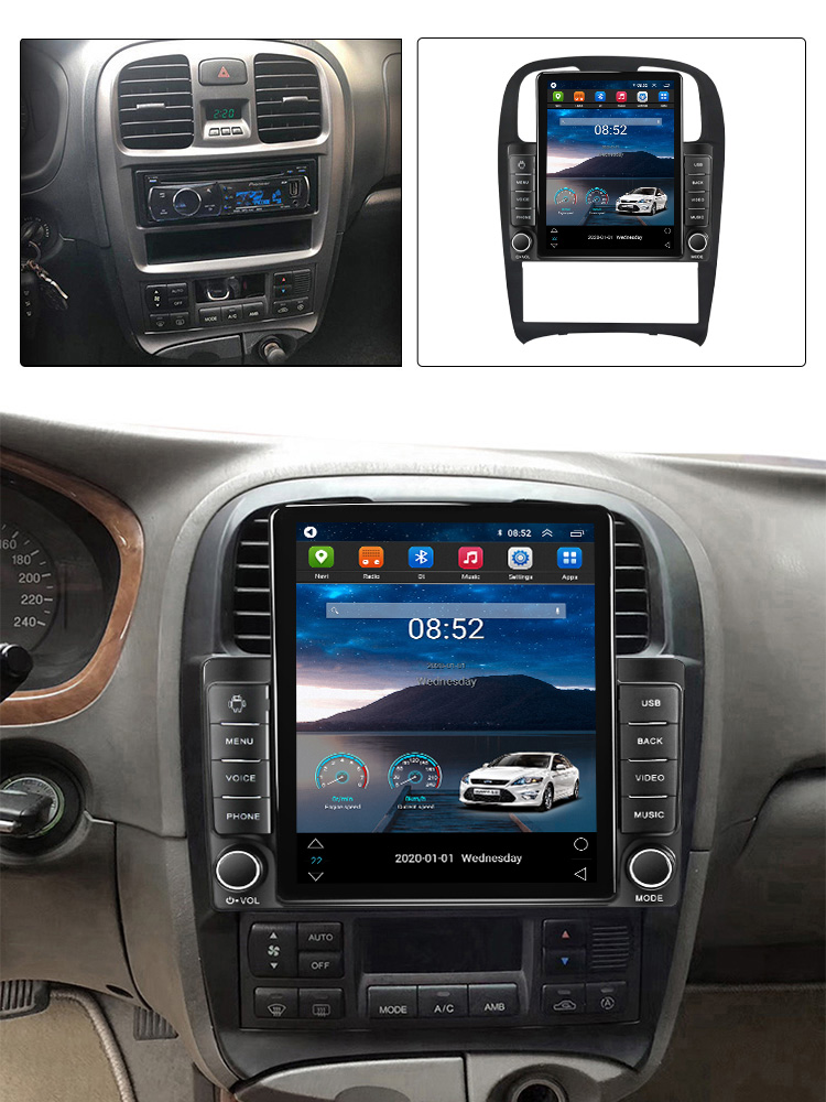 Android 11 CAR DVD Radio Stereo Player för Hyundai Sonata 2003-2009 GPS 2DIN MULTIMEDIA 2 DIN DVR