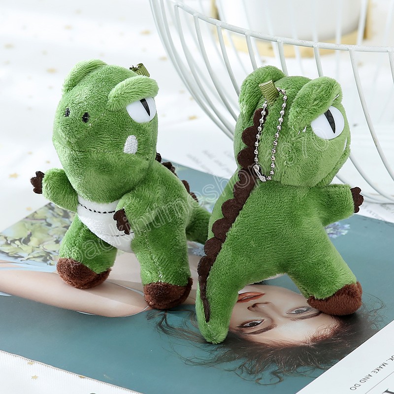 Porte-clés en peluche mouton dinosaure mignon, jouet animaux en peluche, cadeau pour enfants, pendentif de sac, décor boule