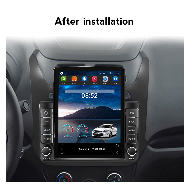 För Tesla Style Player Android 11 CAR DVD GPS BT Multimedia Radio Video Navigation för Chev Cobalt 2011 2012 2013-2018