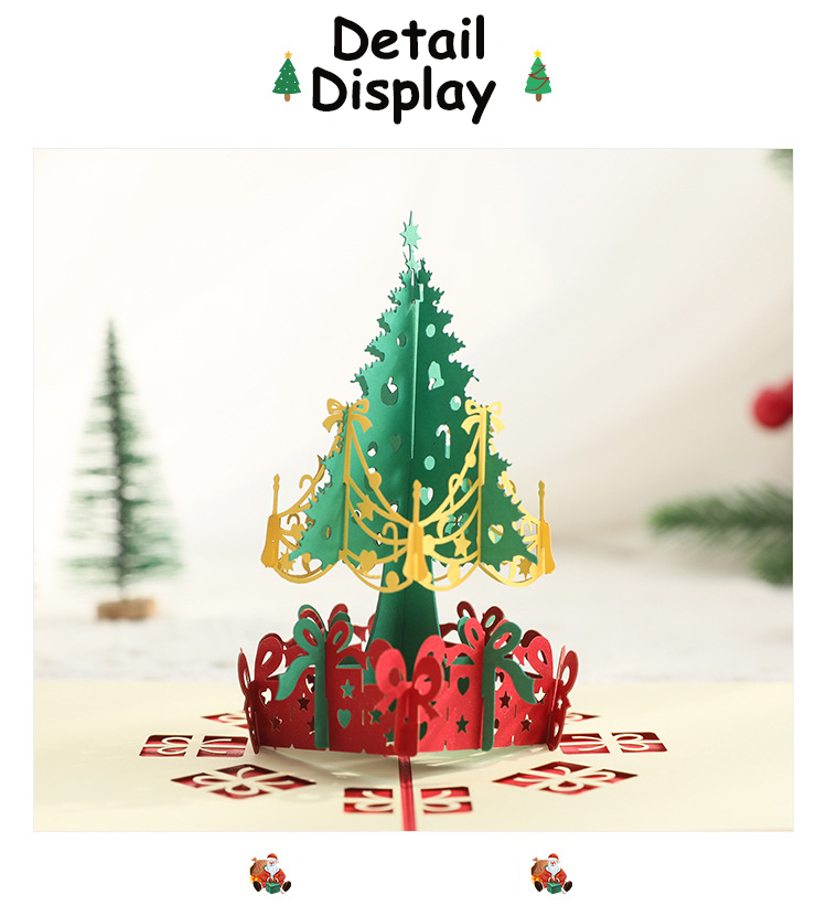 Dekoracje świąteczne 3D Christmas Creative Tree Card jako prezent aktywności