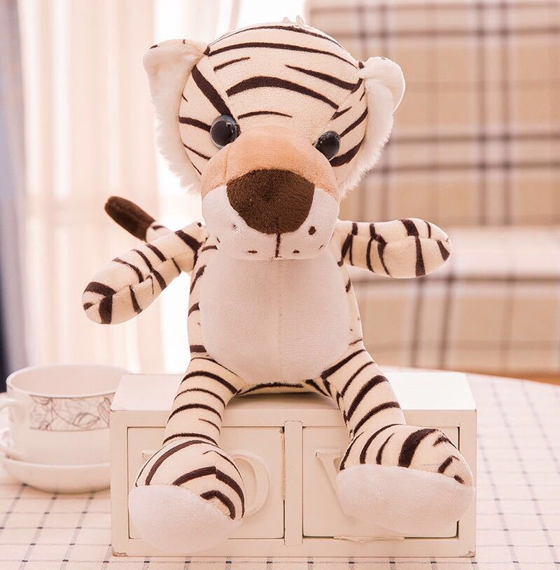 Schattig bosdier gevulde speelgoed Jungle Wedding Throw Children's Gift Claw Machine Doll Giraffe Lion Tiger Leopard D32