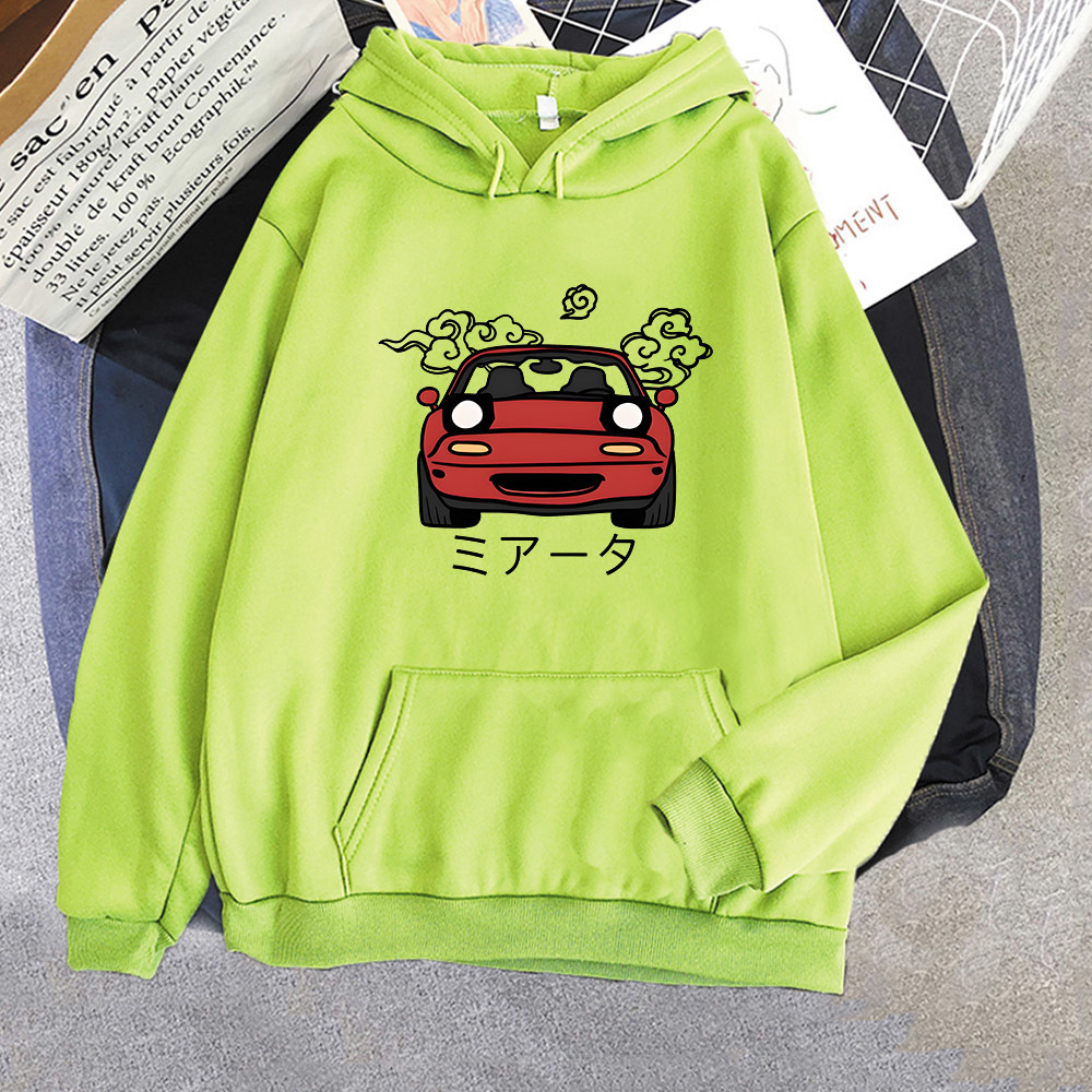 Heren Hoodies Sweatshirts Anime Initial D Hoodie JDM Japanse Automotive Miata MX5 Gedrukt Hoody Vrouwen Crewneck Mannen Lange Mouw Pullover Tops 221025