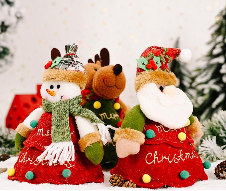 Décorations de noël, sacs cadeaux de noël en lin, sac à main de noël, sac à bonbons pour enfants de860