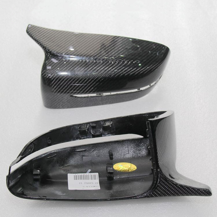 ألياف الكربون الخلفية ، إسكان مرآة المرآة لسيارة BMW 530/525 G30 3578 Series M5 Horn Style Presection Cover