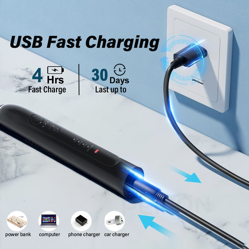 فرشاة الأسنان الكهربائية الذكية Sonic Sonic Electric Frush للبالغين USB قابلة لإعادة الشحن IPX7 مقاوم للماء الرؤوس الفرشاة البديلة مجموعة 221026