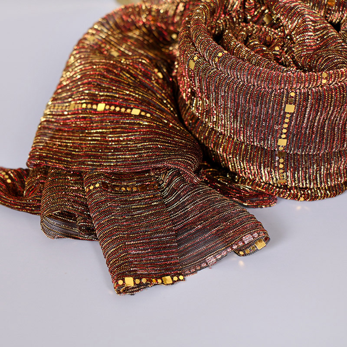 5 piezas de moda lentejuelas delgadas bufanda transpirable chal a rayas para mujeres