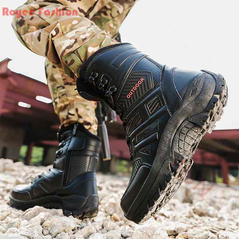 Bottes militaires vertes pour hommes, chaussures spéciales pour hommes, chaussures de travail des forces spéciales de l'armée, moto, taille 47, 2023