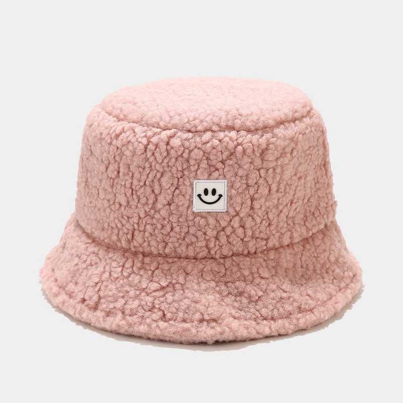 Beanie/Skull Caps Fluffy Bucket Hat 2022 Fisherman Cap Beach Men Hatts For Women Candy Colors Smile Face Panama Caps Gorro Gorras Casquette Muts T221020