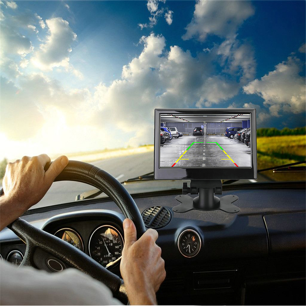 7 Inch for Car Video Monitor TFT LCD Digital 800x480 Screen 2 Way Video Input or Wireless Reverse Rear View Camera Parking