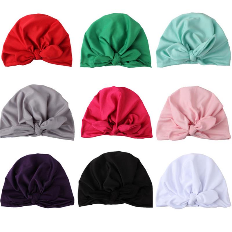 Dzieci Bowknot Bow Cap Baby Hat Nowonarodzone Dziewczęta Moda Akcesoria Niemowlę Turban Turban Silna czapka Baby Winter Hat