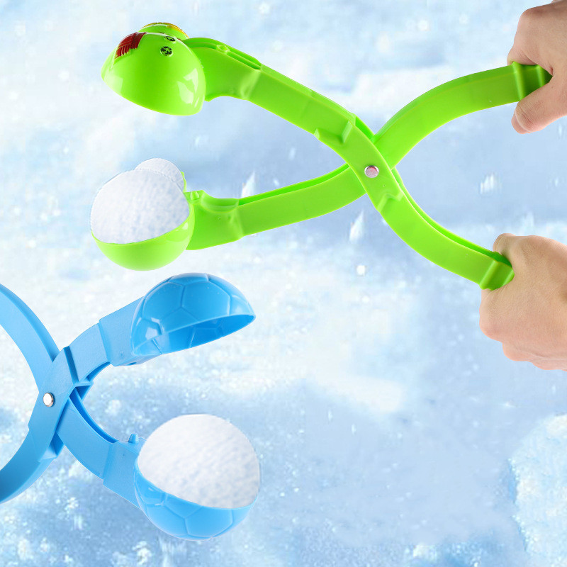 Julleksaken Duckformad sn￶bollstillverkare Klipp Barn Plast Winter Snow Sand Mold Tool For Snowball Fight Outdoor Fun Sports Toys D37