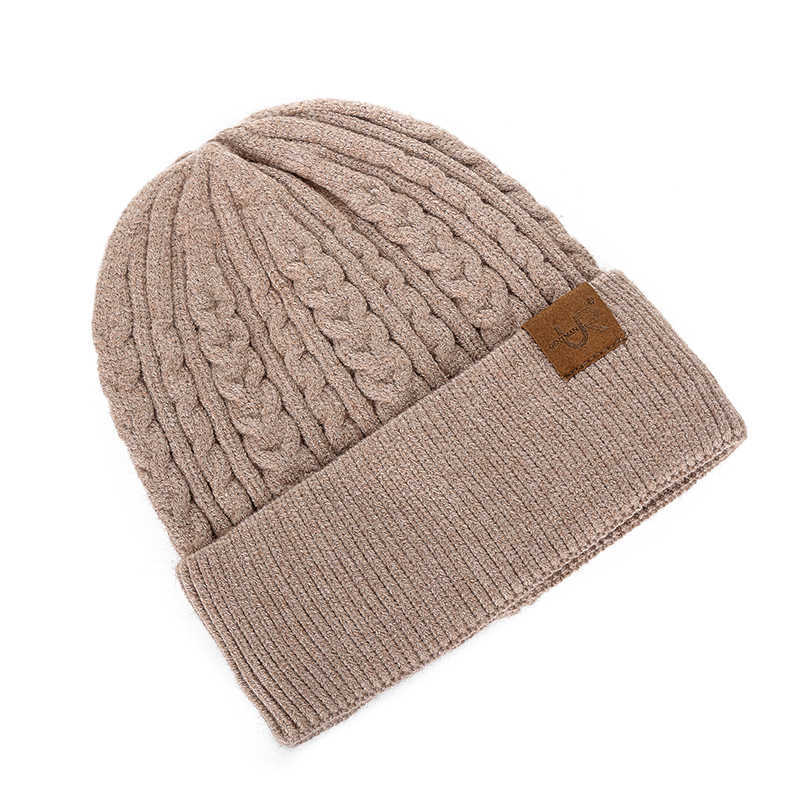 Bonnet / crâne casquettes nouveau chapeau d'hiver unisexe ajouter fourrure bordée bonnet élégant doux bonnet chapeau pour hommes femmes chaud épais extérieur Streetwear tricoté chapeau T221020
