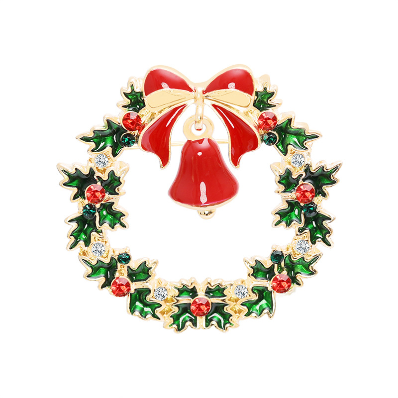 Cartoon Brooch Santa Claus Christmas Decoration Snowman Socks Corsage Fashion Jewelry XMAS Gifts