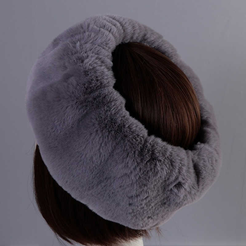 Bonnet / Skull Caps Hiver Femmes Fourrure Chapeaux Occasionnels Russe Épais Chaud Confortable Bonnets Fluffy Fausse Fourrure Chapeau Vide Chapeau Court En Peluche Bandeau T221020