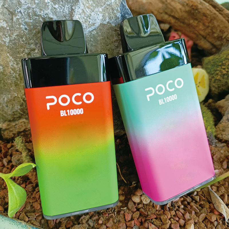 ABD depo Orijinal 10000 puf Tek Kullanımlık Vape Poco BL10000 Elektronik Sigara Vape Kalem Şarj Edilebilir Hava Akımı Ayarlanabilir 20 ML 10 Renk Cihazı