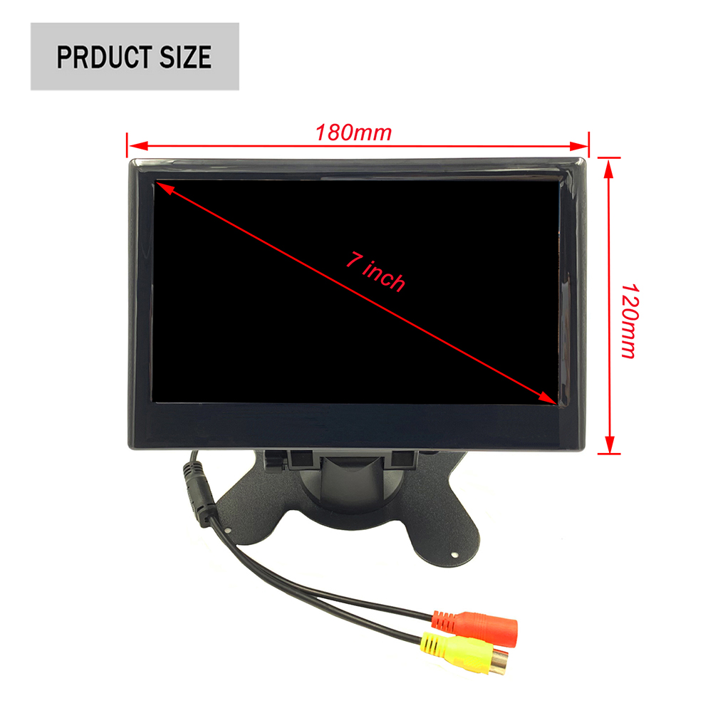 Monitor video auto da 7 pollici Parcheggio sicuro Retromarcia Display retromarcia Monitor Supporto fotocamera Accessori auto universali