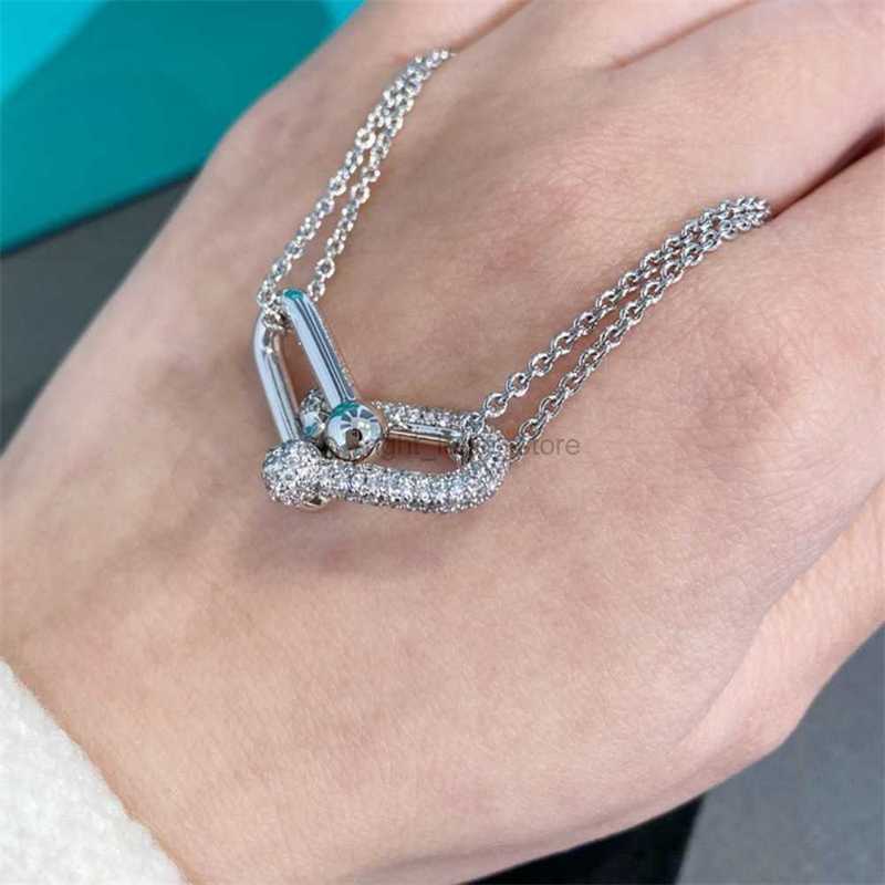 Naszyjnik wiszący Naszyjnik dla kobiet Kołnierze para mujer collier femme choker prata 925 Oryginalne srebrne stwardnienie pobytu 238q