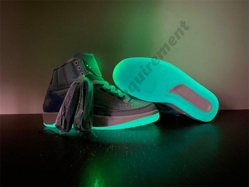 J Balvin 2S High Basketball Shoes Celestine Blue Jumpman Glow in the Dark Men Carbon Fiber Mens 트레이너 스포츠 운동 운동화 크기 7-13 DQ7691-419