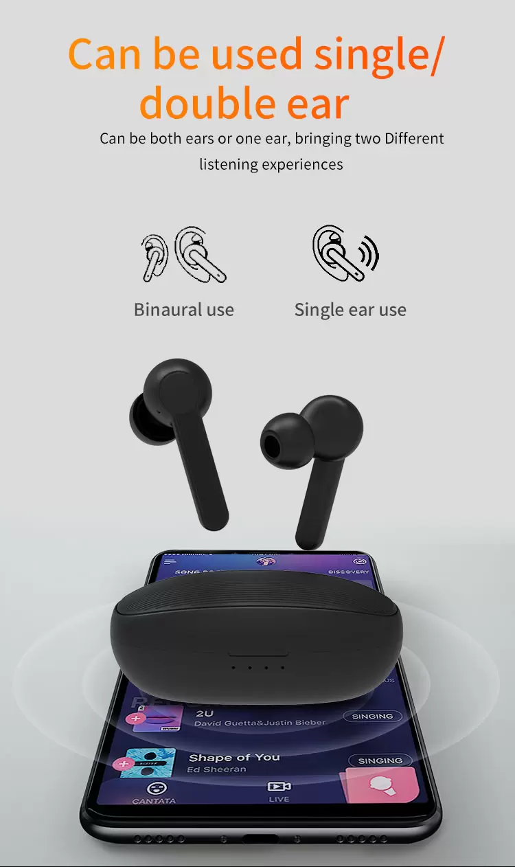 Casques étanches Casque sans fil Sports avec microphone XY-7 In-Ear TWS Bluetooth 5.0 Écouteurs Stéréo