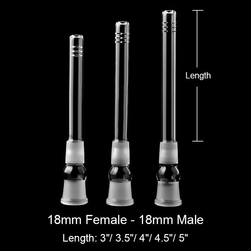 Glass downstem diffuser 2" to 6" smoking accesories 14mm 18mm low high profile male female down stem adapter for glass bong pipe