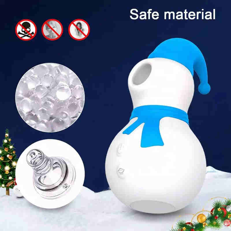 Female Christmas snowman Vibrator 10 Frequency Clitoral Sucking Vibrator Adults Mute USB Magnetic Charging Masturbate Massage