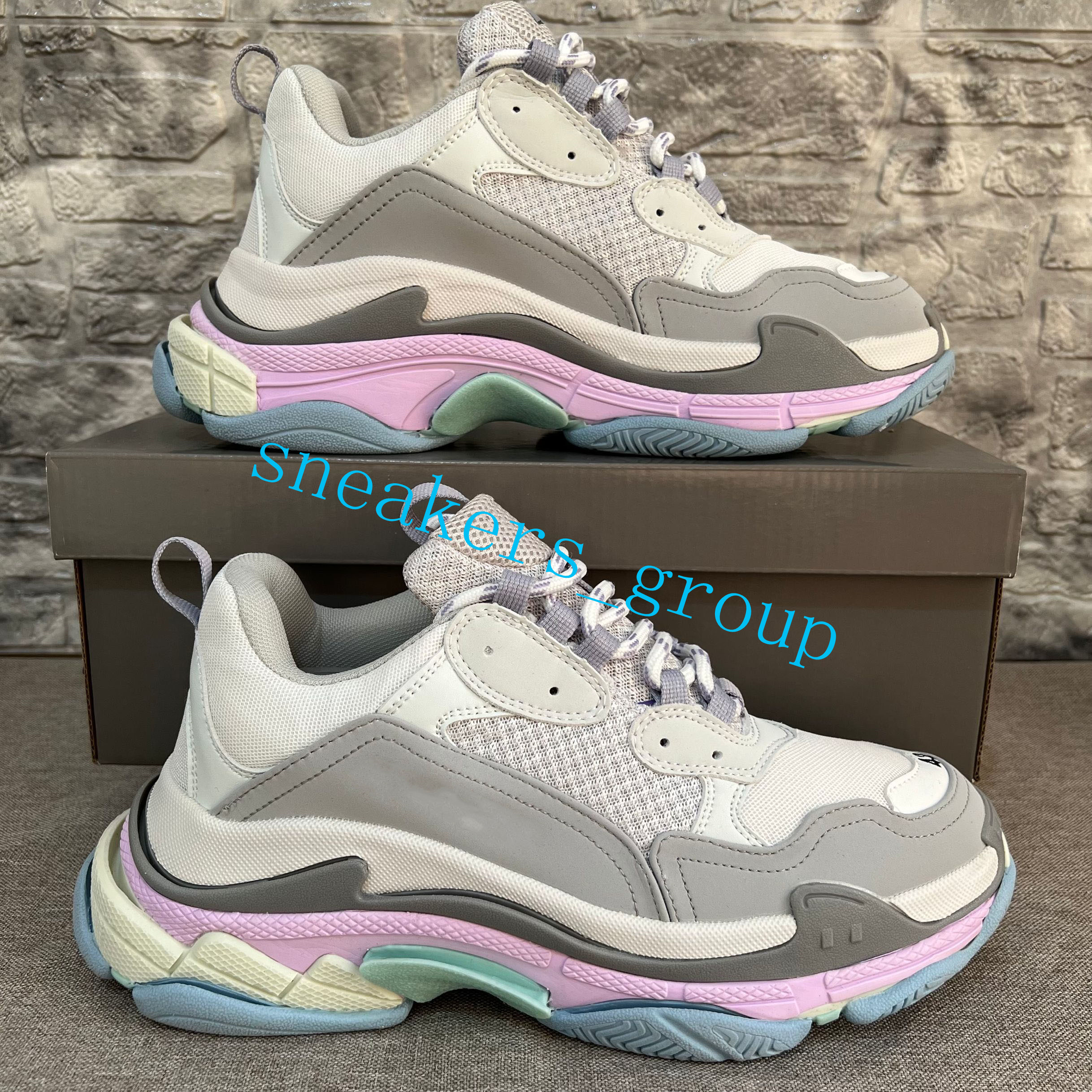 2022 Paris Crystal Bottom Triple S Casual Shoes Dad Platform Sneakers For Men Women Vintage Old Grandpa Trainer EUR 36-45