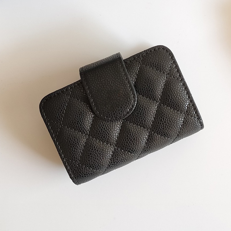 Lüks tasarımcı kart sahibi kadınlar gerçek deri çanta büyük kapasiteli inek derisi kredi kartı iş cüzdan bayanlar para çantası kısa anahtar klasik klasik havyar