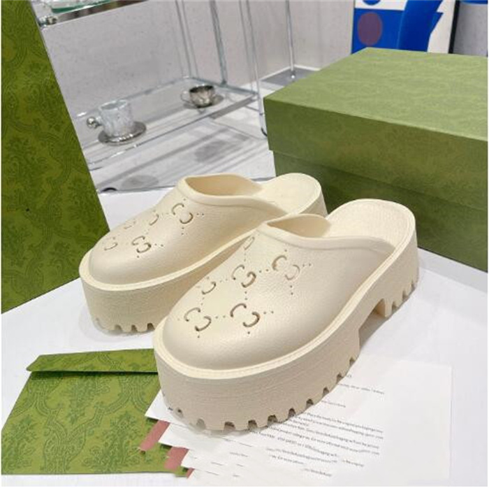 2022 New G letter Sandal Brand Designer Women Sandals Luxury Men Platform Slippers Hollow Pattern Beach Shoes Loafers Flats Flip Flops Luxury Slipper Size 35-44