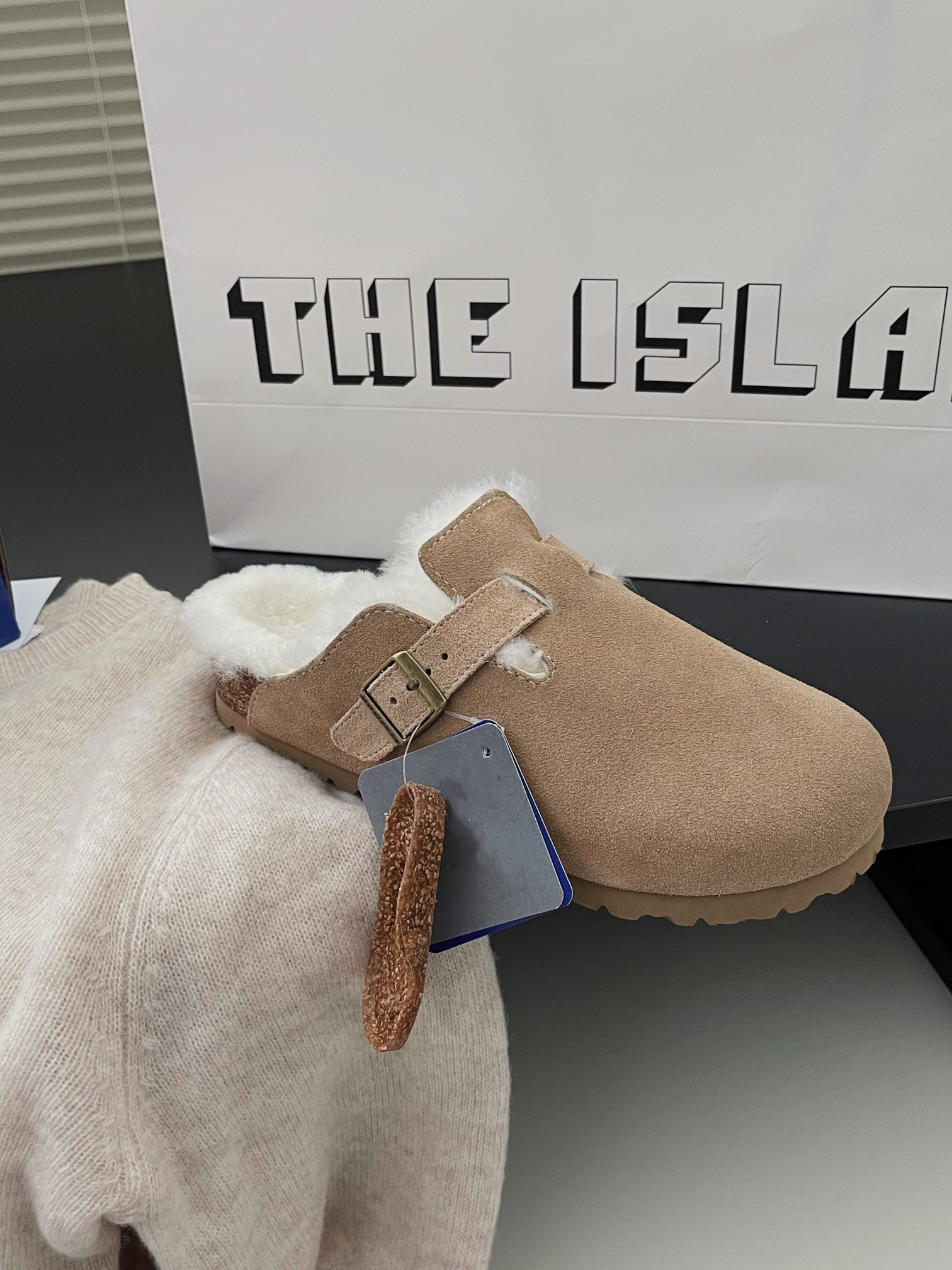 Fur Shearling Suede Boston Clogs Women Slippers Sandal Designer Shoes Slip On Flat Mule Wool Fluff Cork Flat Slides Fashion Leather Bag Head Half Slipper Mullers