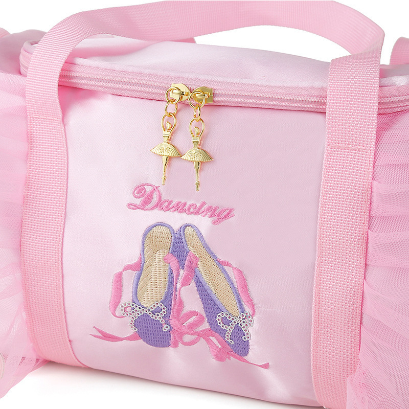 Mochilas personalizadas para crianças bolsa de dança para meninas bolsa de bailarina bolsa de renda rosa para aula de balé crossbody nome bordado bolsa de balé 221027