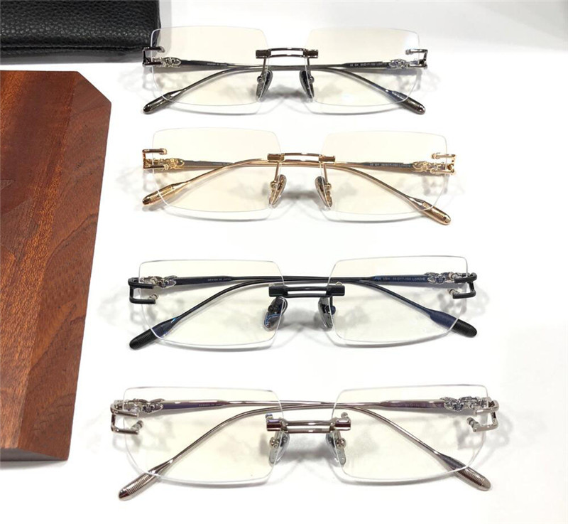 NEU Fashion Design Randless Frame Optical Eyewear Lordie Square Lens Vintage und einfacher Stil mit Box können verschreibungspflichtige Linsen ausführen