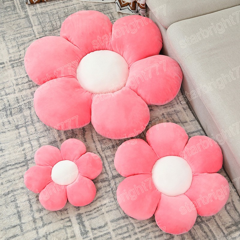 30/50CM ins Cute Colorful Flowers Plushie Cushion Lovely Nap Pillow Butt Pad Stuffed Soft Home Decor Toys Xmas Gifts