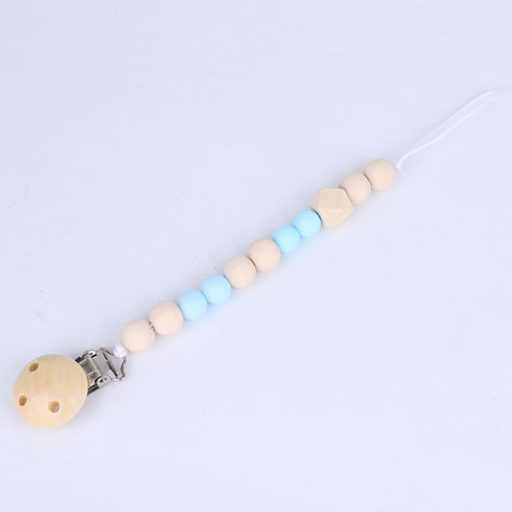 Baby Pacifier Holder Chains Anti-Drop Soother Clips Wooden Beads Teether Toy For Newborn Dummy Nipple Appease Feeding Soothie NUK Care Accessories A003