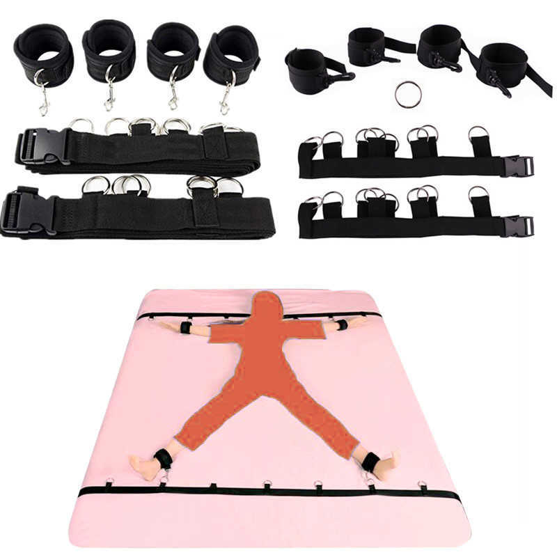 Articles de beauté Jouets sexy pour femme Lit BDSM Bondage Menottes Cheville Menottes Contraintes Couple Fétiche Esclave Formation Boutique Produits Jeux pour adultes