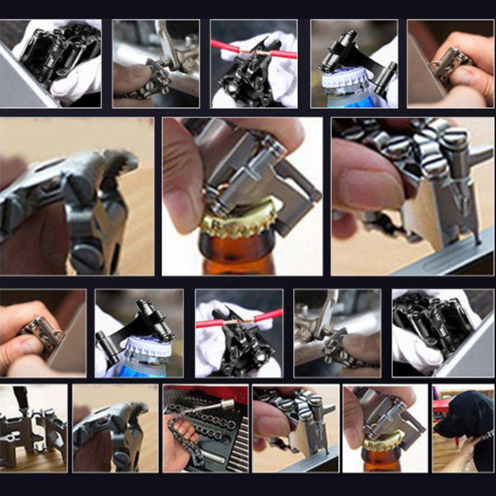 Outdoor Gadgets 29 In 1 Multifunction Tool Tread Bracelet Outdoor Pocket Bracelets Bolt Driver Tool Kit Opener Wrench MultiTool Ca223G