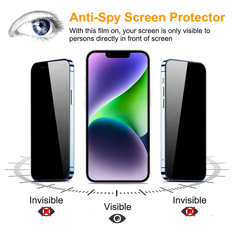 Privacy in vetro temperato iPhone 14 pro max Screen Protector Anti Spy Privacy IP 13 12 11 6 7 8