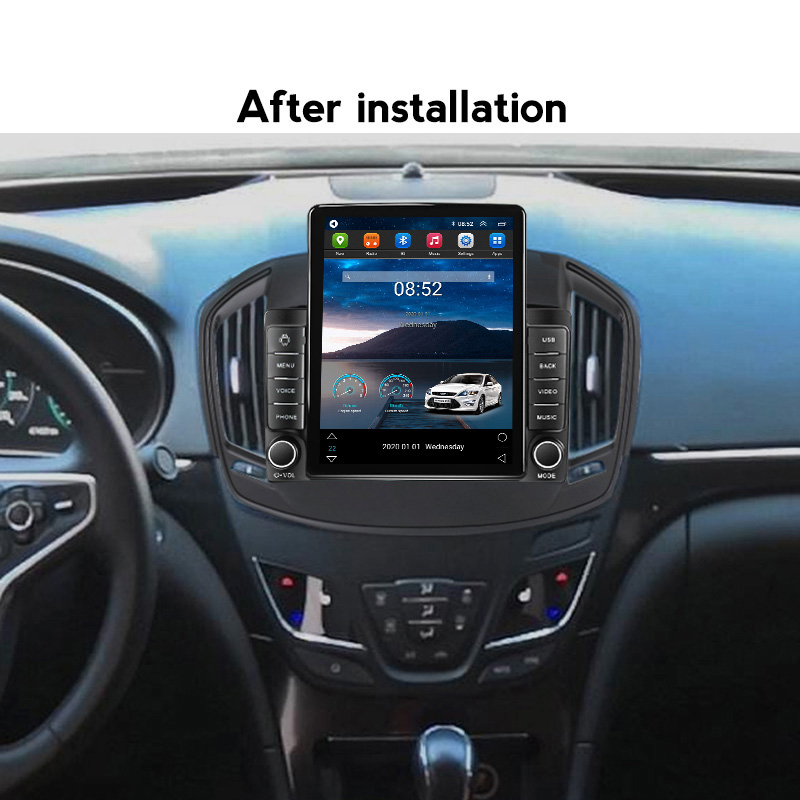 Lecteur vidéo dvd de voiture pour Buick Regal Opel Insignia 2013 - 2017 Tesla Style CarPlay Android Auto GPS Stéréo 2 Din