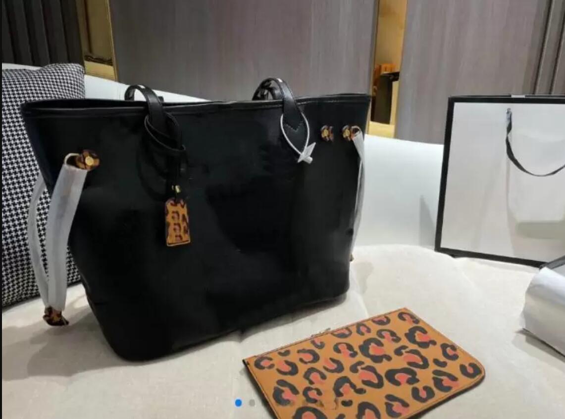 Дизайнерские сумки на плечо из натуральной кожи Leopard MM PM Tote Сумка Женская сумка Кошелек Композитные пляжные сумки Муфта для покупок Wild Heart капсула Холщовая сумка