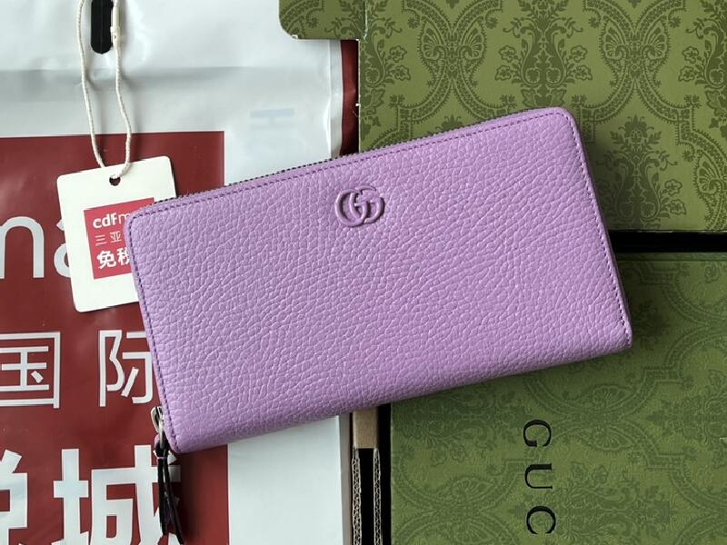 5A Wallets G456117 19cm Marmont Zip Around Wallet Cuero Genuino Para Mujer Fendave