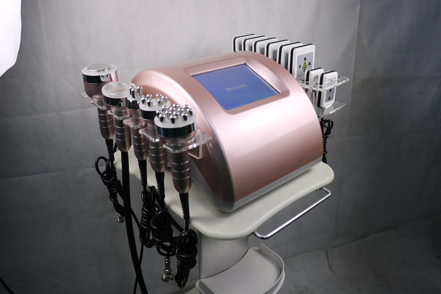 Lipo-Laser-Schlankheitsgerät 40k Ultraschallkavitation RF-Facelift-System 6 in 1 professionelles Spa-Salon Schönheitsausrüstung Diode Zerona Lipolaser Fettverbrennung